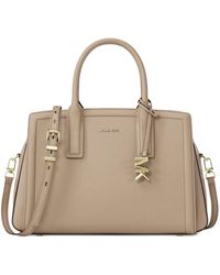 Michael Kors - Medium Laila Logo-Charm Leather Tote Bag - Lyst