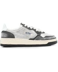 Autry - Medalist Metallic-Effect Sneakers - Lyst