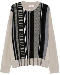 Martine Rose - Striped Zip-Up Cardigan - Lyst