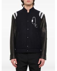 Lanvin - Panelled Baseball Jacket - Lyst