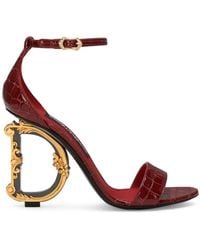 Dolce & Gabbana - Calfskin Baroque Dg Sandals - Lyst