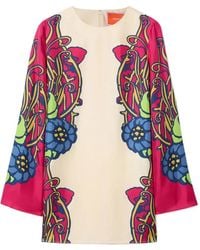 La DoubleJ - Supreme Swing Mini-Jurk Met Bloemenprint - Lyst