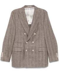 Brunello Cucinelli - Blazer Met Dubbele Rij Knopen - Lyst