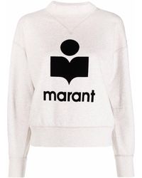 Isabel Marant - Cotton Moby-ga Sweatshirt With Front Printed Logo - Lyst
