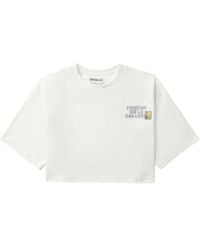 Musium Div. - T-Shirt Crop Con Ricamo - Lyst