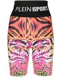 Philipp Plein - Logo-Waistband Cyclist Shorts - Lyst