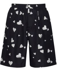 Marni - Heart-print Silk Bermuda Shorts - Lyst
