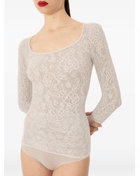 Wolford - Infinite Rose Floral-Pattern Top - Lyst