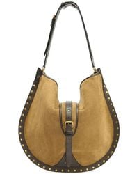 Isabel Marant - Oskan Hobo Studs-Detail Fringed Shoulder Bag - Lyst