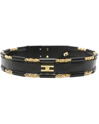Elisabetta Franchi - Chain-Link Logo-Plaque Belt - Lyst
