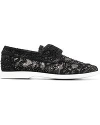 Le Silla - Lace Embroidered Loafers - Lyst