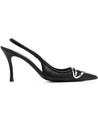 DIESEL - Venus Leather Slingback Pumps - Lyst