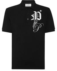 Philipp Plein - Gothic Plein Cotton Polo Shirt - Lyst