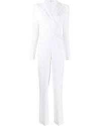 Talbot Runhof - Long-Sleeve Wrap-Design Jumpsuit - Lyst