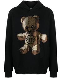 Philipp Plein - Teddy Bear Rhinestone-Embellished Hoodie - Lyst