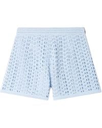 Sandro - High-Waisted Beaded Crochet Shorts - Lyst