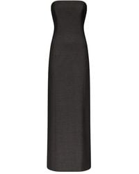 Loulou de Saison - Shilo Strapless Bustier Midi Dress - Lyst