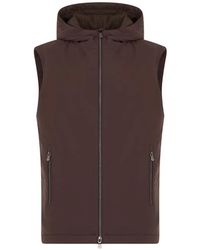 Fedeli - Hooded Zip-Up Gilet - Lyst