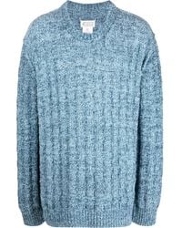 Maison Margiela - Pull En Maille Nervurée À Col Rond - Lyst