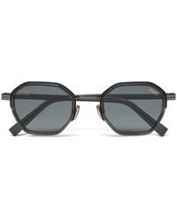 ZEGNA - Hexagon-Frame Sunglasses - Lyst