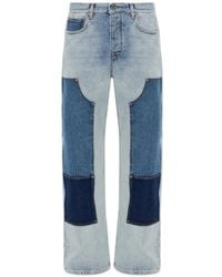 Off-White c/o Virgil Abloh - Patchwork Straight-Leg Jeans - Lyst
