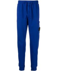Stone Island - Compass-patch Cotton Track Pants - Lyst