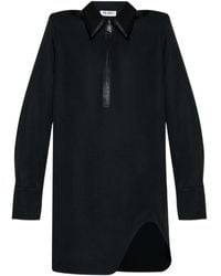 The Attico - Zip-Front Mini Shirt Dress - Lyst
