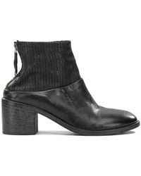 Moma - Panelled Leather Ankle Boots - Lyst