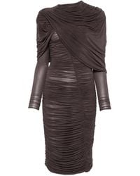Magda Butrym - Ruched Draped-Detail Midi Dress - Lyst