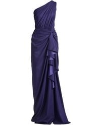 Tadashi Shoji - One-Shoulder Ruffled Maxi Dress - Lyst