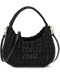 Miu Miu Wander Wicker Trick in Natural | Lyst