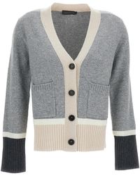 Lorena Antoniazzi - Colour-Block Button-Up Cardigan - Lyst