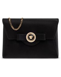 Versace - Crystal Gianni Ribbon Satin Clutch Bag - Lyst