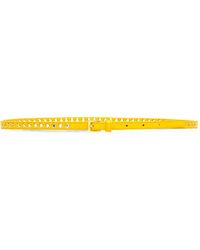 Prada - Skinny Eyelet Belt - Lyst