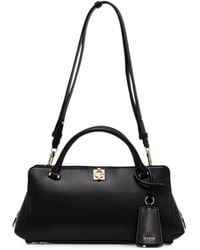 Guess - Logo-Plaque Top-Handle Bag - Lyst