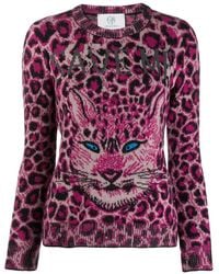 Alberta Ferretti - Pullover Mit Print - Lyst