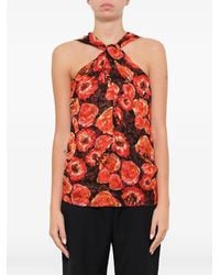 Lanvin - Blouse Dos-Nu À Fleurs - Lyst