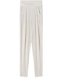 Lanvin - High-Waisted Trousers With Pleated Detailing And Side Pockets - Lyst