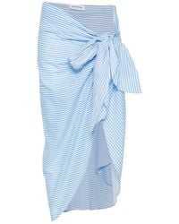 Frankie Shop - Thira Striped Wrap-Style Skirt - Lyst