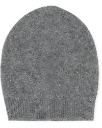 Fabiana Filippi - Sequin-Embellished Ribbed-Knit Beanie Hat - Lyst