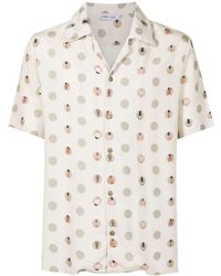 Amir Slama - Graphic-print Linen-blend Shirt - Lyst