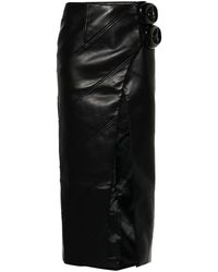 Aleksandre Akhalkatsishvili - Buckle-fastening Faux-leather Wrap Skirt - Lyst