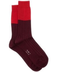 Plan C - Ribbed-Knit Socks - Lyst