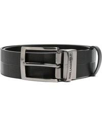 KARL LAGERFELD - Check-Patterned Belt - Lyst