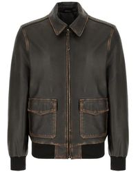 Colamarino - Zip-Up Leather Jacket - Lyst