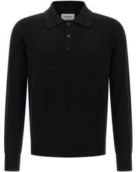 Saint Laurent - Wool Buttoned Polo Shirt - Lyst