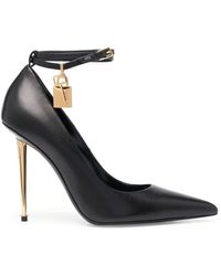 Tom Ford - Padlock Pointed-toe Leather Courts - Lyst