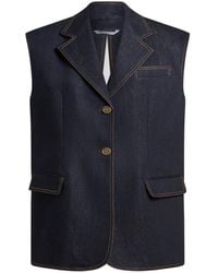 Etro - Lurex Denim Vest - Lyst