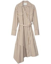 3.1 Phillip Lim - Striped Asymmetrical Dress - Lyst