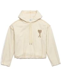 Ami Paris - Hoodie Ami De Coeur En Tulle - Lyst